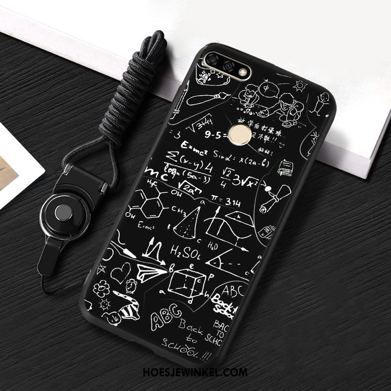 Huawei Y7 2018 Hoesje Geel Hanger Mobiele Telefoon, Huawei Y7 2018 Hoesje Hoes