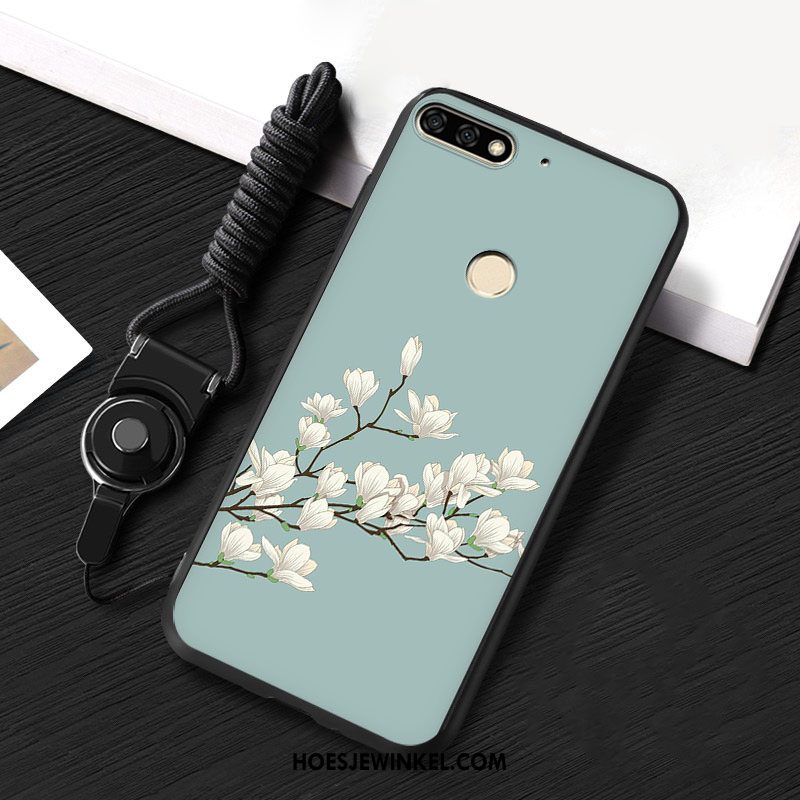 Huawei Y7 2018 Hoesje Geel Hanger Mobiele Telefoon, Huawei Y7 2018 Hoesje Hoes