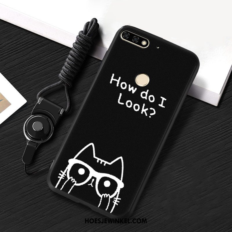 Huawei Y7 2018 Hoesje Geel Hanger Mobiele Telefoon, Huawei Y7 2018 Hoesje Hoes