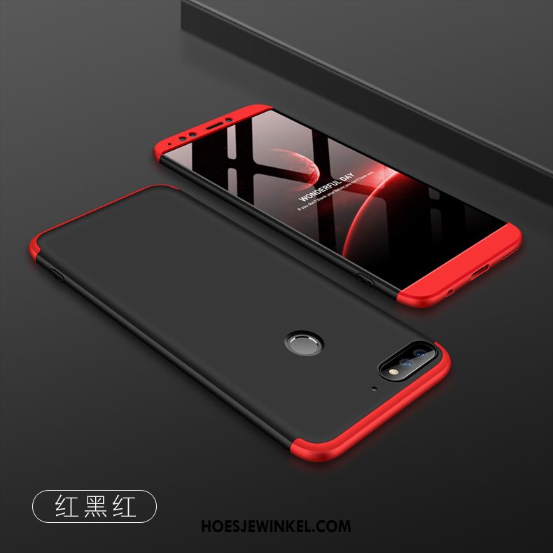 Huawei Y7 2018 Hoesje Hoes Anti-fall All Inclusive, Huawei Y7 2018 Hoesje Rood Hard