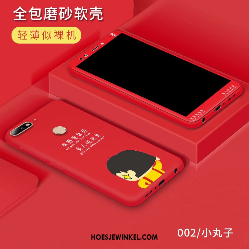 Huawei Y7 2018 Hoesje Hoes Mobiele Telefoon Trend, Huawei Y7 2018 Hoesje Zwart Bescherming