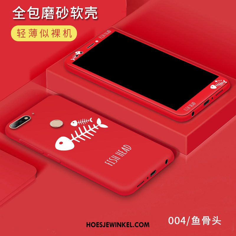 Huawei Y7 2018 Hoesje Hoes Mobiele Telefoon Trend, Huawei Y7 2018 Hoesje Zwart Bescherming
