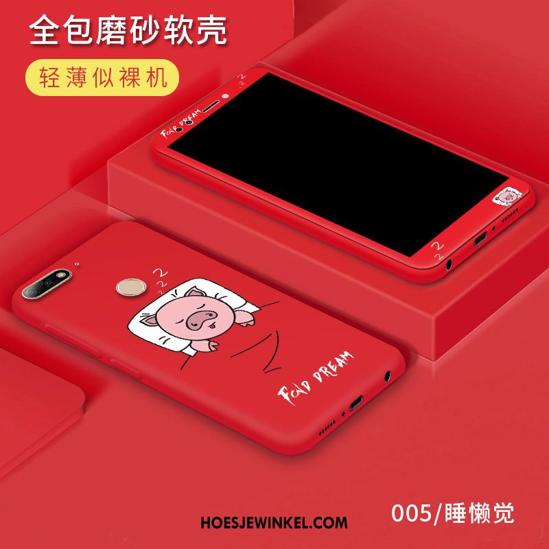 Huawei Y7 2018 Hoesje Hoes Mobiele Telefoon Trend, Huawei Y7 2018 Hoesje Zwart Bescherming