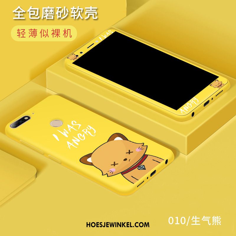 Huawei Y7 2018 Hoesje Hoes Mobiele Telefoon Trend, Huawei Y7 2018 Hoesje Zwart Bescherming