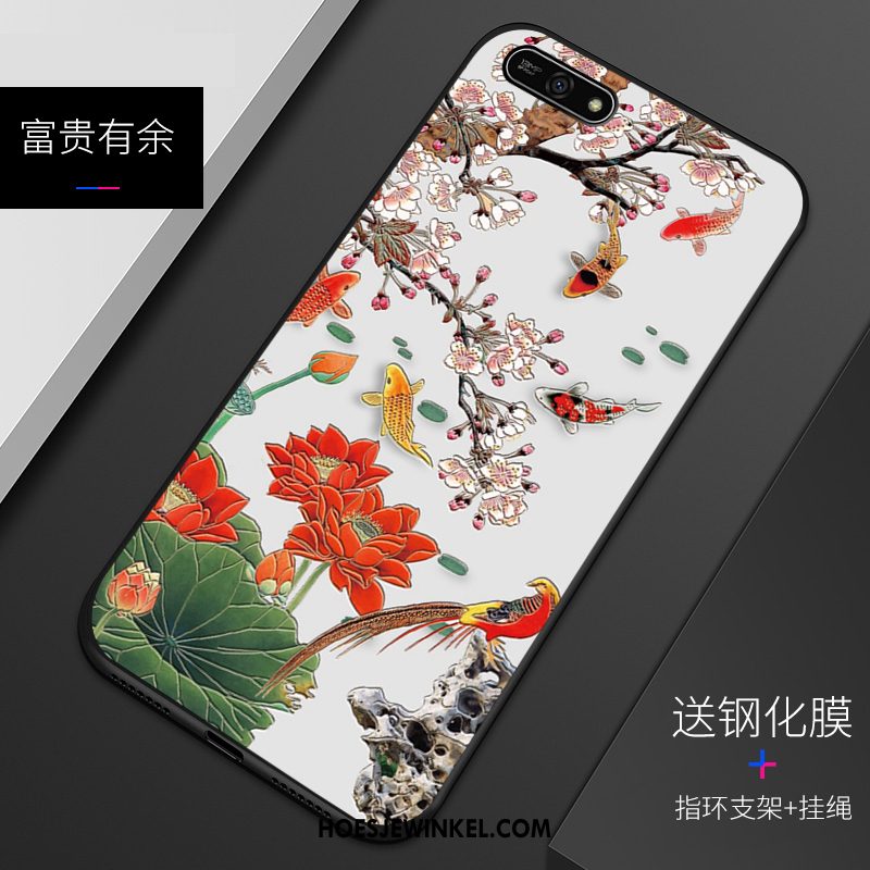 Huawei Y7 2018 Hoesje Hoes Patroon Siliconen, Huawei Y7 2018 Hoesje Pas Zacht