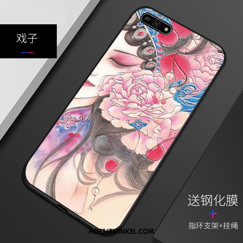 Huawei Y7 2018 Hoesje Hoes Patroon Siliconen, Huawei Y7 2018 Hoesje Pas Zacht