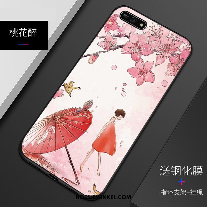 Huawei Y7 2018 Hoesje Hoes Patroon Siliconen, Huawei Y7 2018 Hoesje Pas Zacht