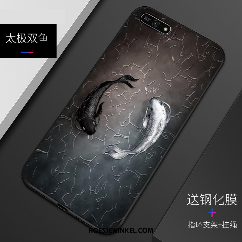 Huawei Y7 2018 Hoesje Hoes Patroon Siliconen, Huawei Y7 2018 Hoesje Pas Zacht