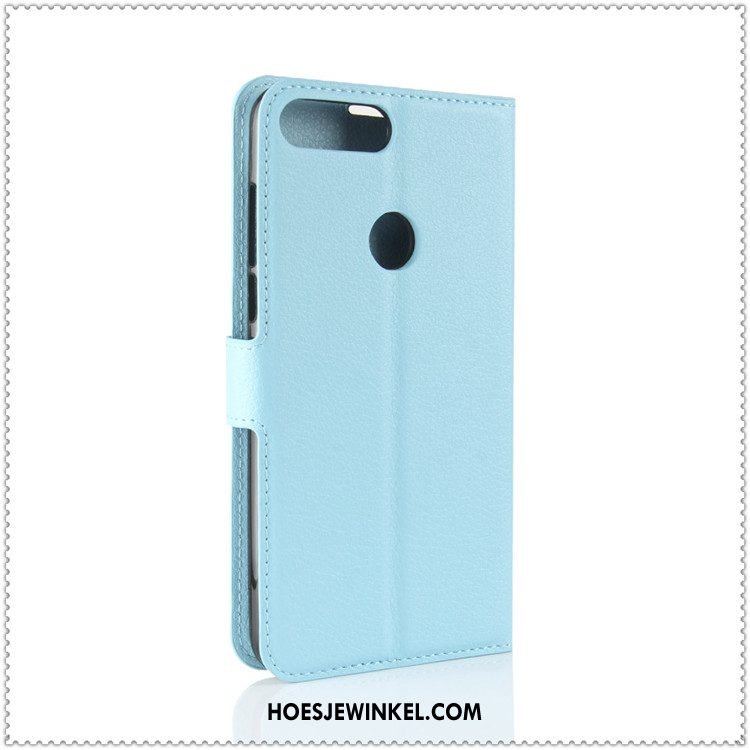 Huawei Y7 2018 Hoesje Kaart Bescherming Zwart, Huawei Y7 2018 Hoesje Hoes Mobiele Telefoon