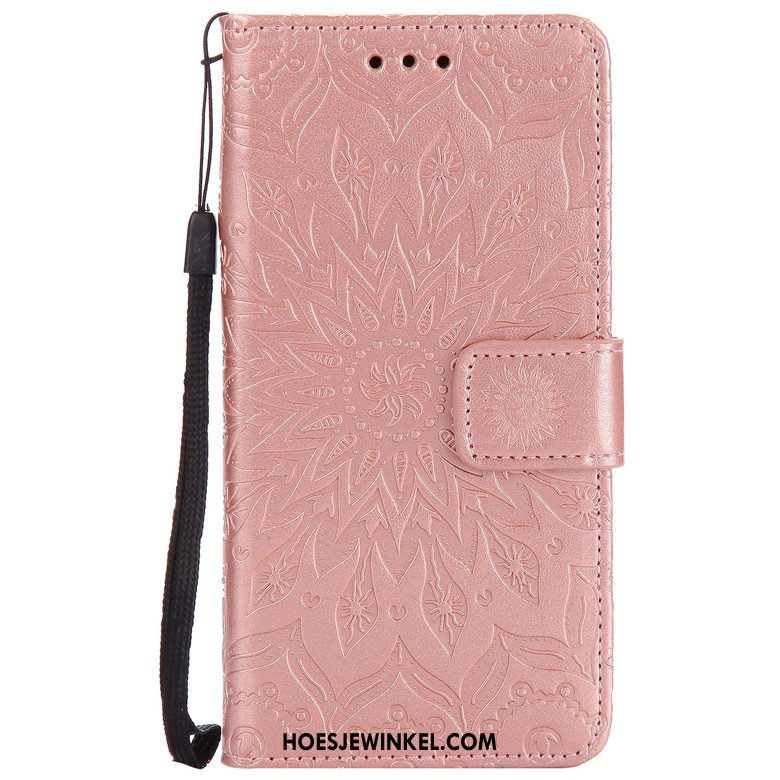 Huawei Y7 2018 Hoesje Leren Etui Siliconen Bescherming, Huawei Y7 2018 Hoesje Clamshell Anti-fall