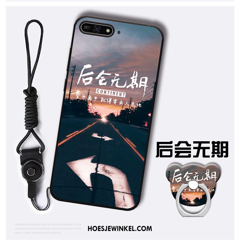 Huawei Y7 2018 Hoesje Mobiele Telefoon Anti-fall Hoes, Huawei Y7 2018 Hoesje Zwart Persoonlijk