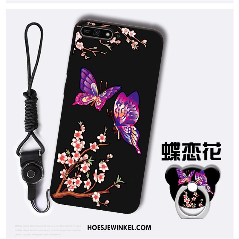 Huawei Y7 2018 Hoesje Mobiele Telefoon Anti-fall Hoes, Huawei Y7 2018 Hoesje Zwart Persoonlijk