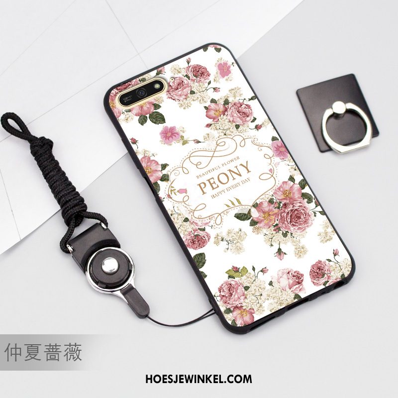 Huawei Y7 2018 Hoesje Mobiele Telefoon Donkerblauw Hoes, Huawei Y7 2018 Hoesje Siliconen Bescherming