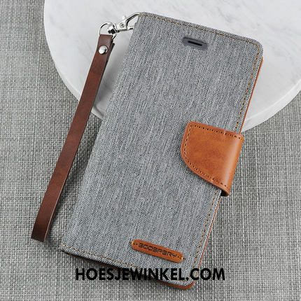 Huawei Y7 2018 Hoesje Mobiele Telefoon Nieuw Leren Etui, Huawei Y7 2018 Hoesje Purper Folio