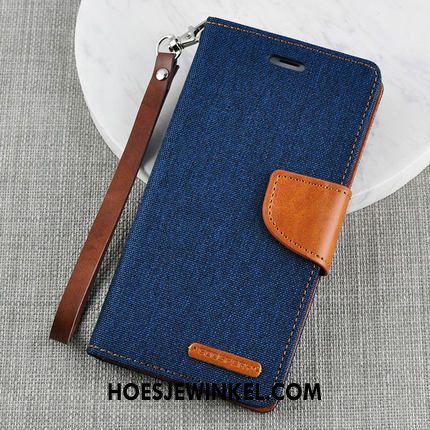 Huawei Y7 2018 Hoesje Mobiele Telefoon Nieuw Leren Etui, Huawei Y7 2018 Hoesje Purper Folio