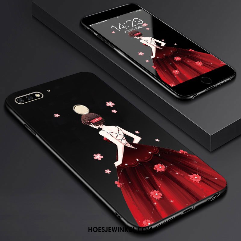 Huawei Y7 2018 Hoesje Mobiele Telefoon Skärmskydd Tempereren, Huawei Y7 2018 Hoesje Spotprent Kunst