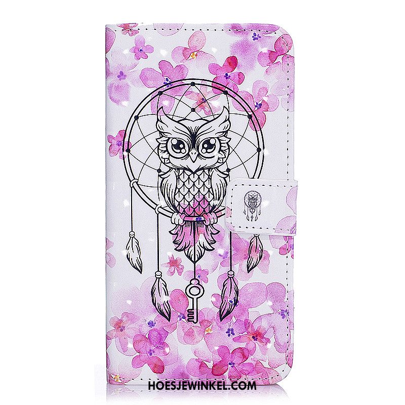 Huawei Y7 2018 Hoesje Roze Hoes Anti-fall, Huawei Y7 2018 Hoesje Reliëf All Inclusive