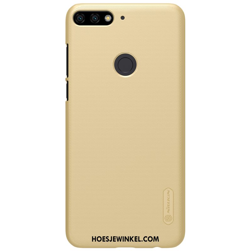 Huawei Y7 2018 Hoesje Schrobben Skärmskydd Anti-fall, Huawei Y7 2018 Hoesje Bescherming Rood