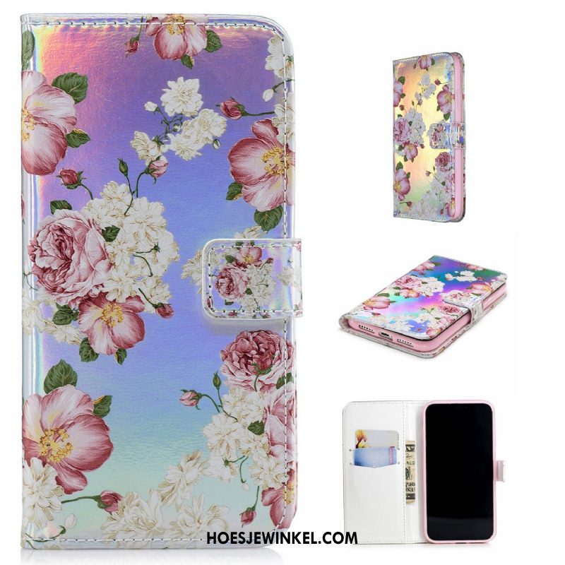 Huawei Y7 2018 Hoesje Ster Wit Hoes, Huawei Y7 2018 Hoesje Mobiele Telefoon Reliëf