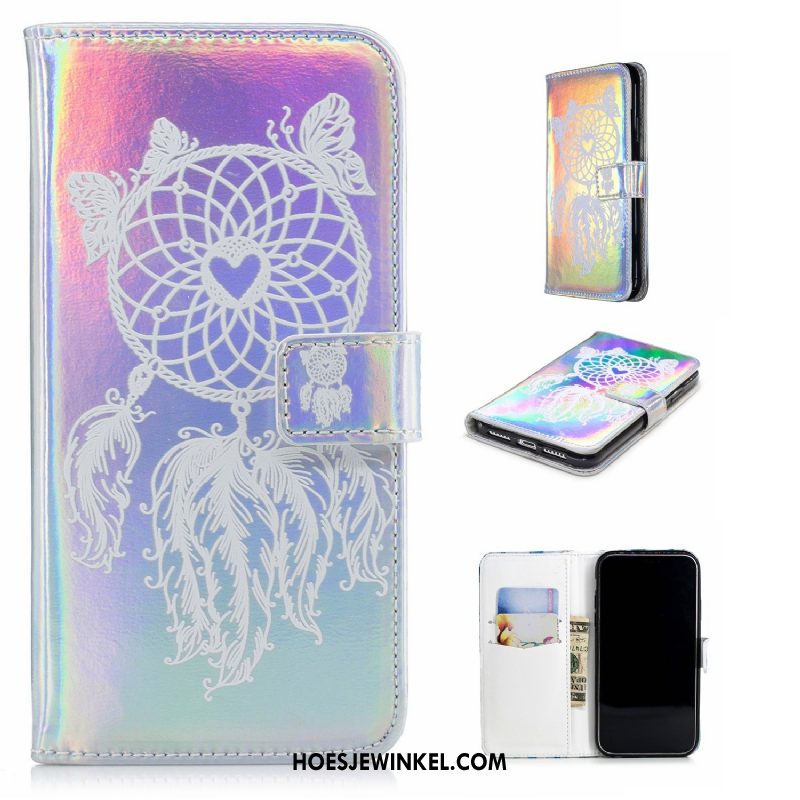 Huawei Y7 2018 Hoesje Ster Wit Hoes, Huawei Y7 2018 Hoesje Mobiele Telefoon Reliëf