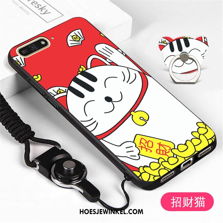 Huawei Y7 2018 Hoesje Wit Mobiele Telefoon Bescherming, Huawei Y7 2018 Hoesje Hoes Hanger