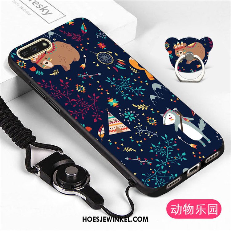 Huawei Y7 2018 Hoesje Wit Mobiele Telefoon Bescherming, Huawei Y7 2018 Hoesje Hoes Hanger