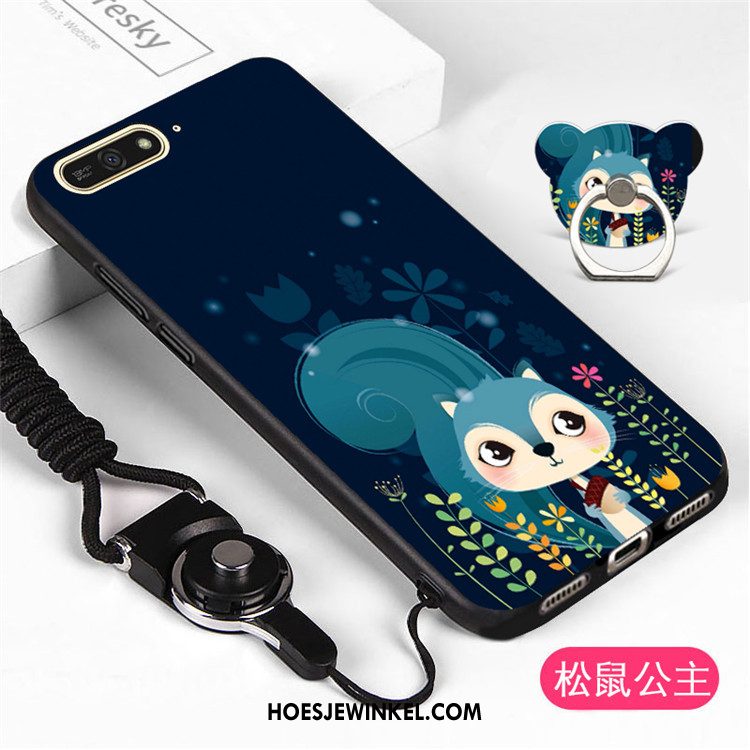 Huawei Y7 2018 Hoesje Wit Mobiele Telefoon Bescherming, Huawei Y7 2018 Hoesje Hoes Hanger