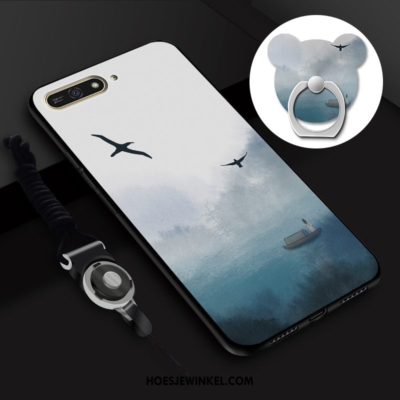 Huawei Y7 2018 Hoesje Zacht Wit Mobiele Telefoon, Huawei Y7 2018 Hoesje Hoes Persoonlijk