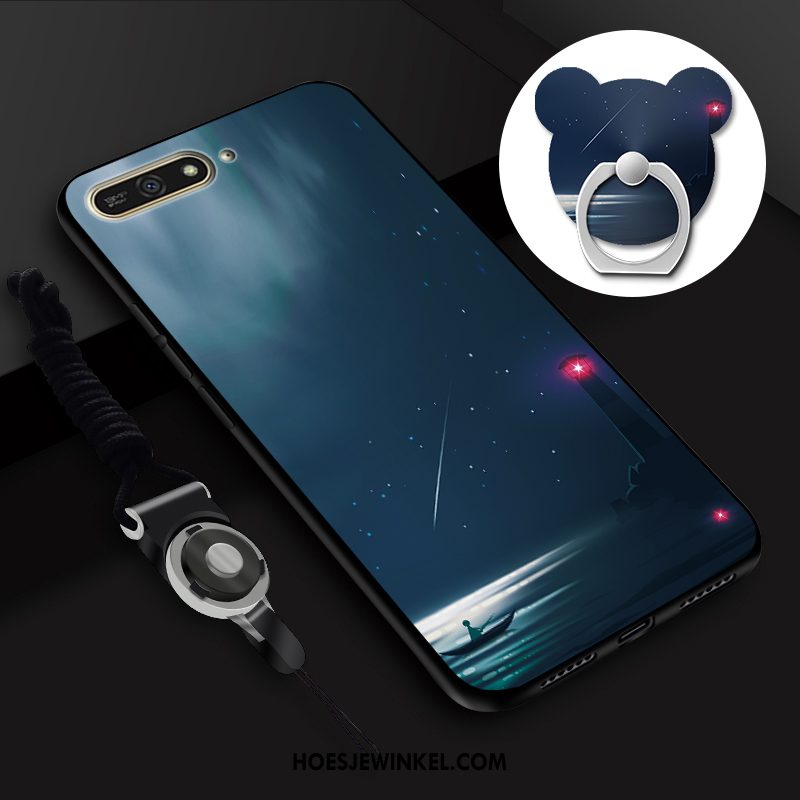 Huawei Y7 2018 Hoesje Zacht Wit Mobiele Telefoon, Huawei Y7 2018 Hoesje Hoes Persoonlijk