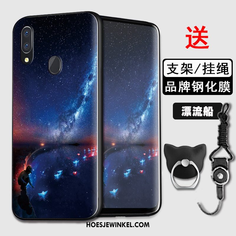 Huawei Y7 2019 Hoesje Blauw Zacht Mobiele Telefoon, Huawei Y7 2019 Hoesje Siliconen Persoonlijk