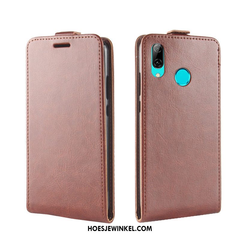 Huawei Y7 2019 Hoesje Hoes Rood Mobiele Telefoon, Huawei Y7 2019 Hoesje Leren Etui Bescherming