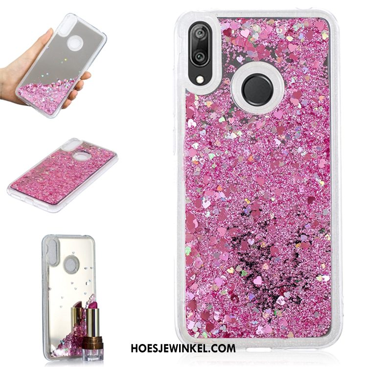 Huawei Y7 2019 Hoesje Purper Mobiele Telefoon Drijfzand, Huawei Y7 2019 Hoesje Trend