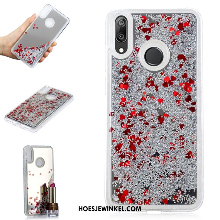 Huawei Y7 2019 Hoesje Purper Mobiele Telefoon Drijfzand, Huawei Y7 2019 Hoesje Trend