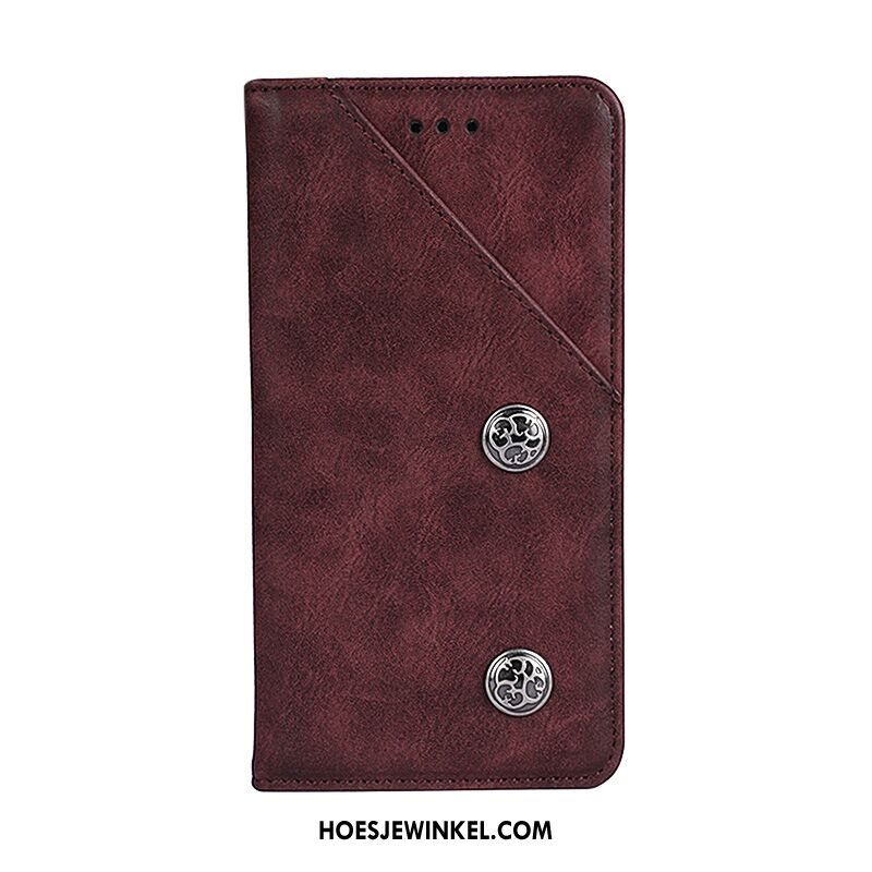 Huawei Y7 2019 Hoesje Scheppend Mobiele Telefoon Hoes, Huawei Y7 2019 Hoesje Folio Bescherming Braun