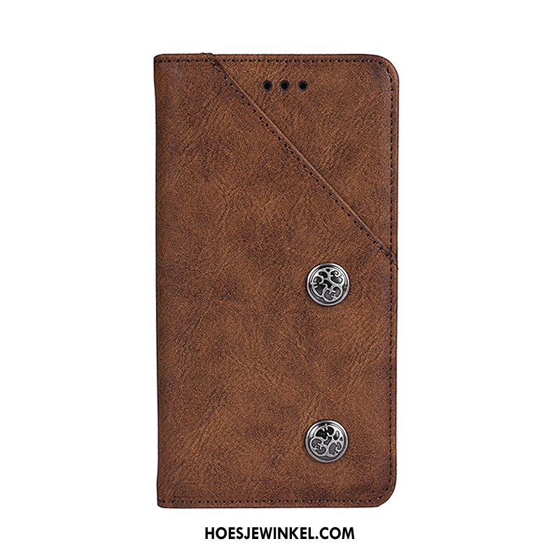 Huawei Y7 2019 Hoesje Scheppend Mobiele Telefoon Hoes, Huawei Y7 2019 Hoesje Folio Bescherming Braun