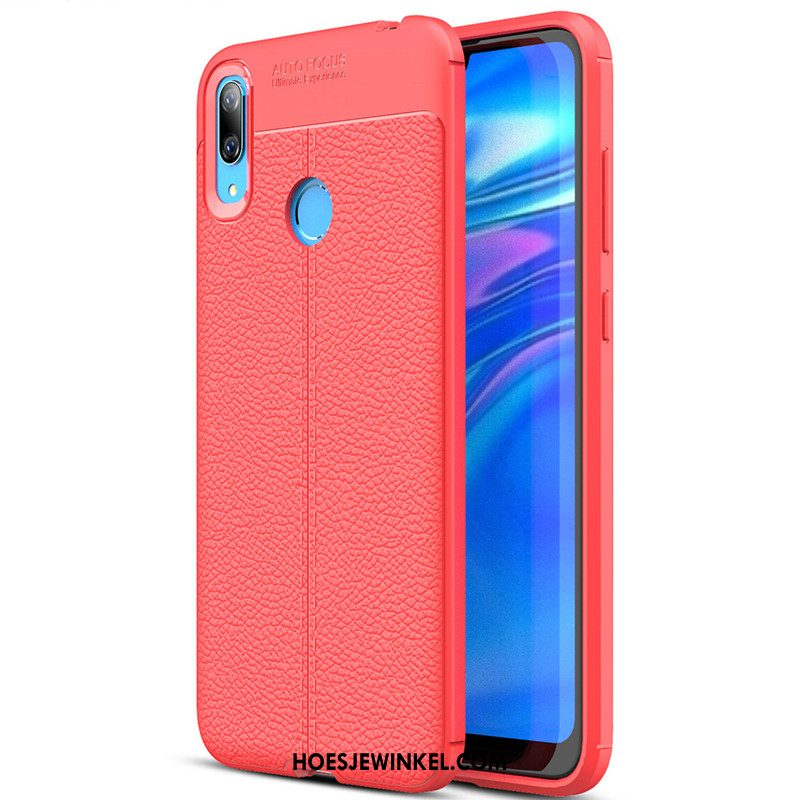 Huawei Y7 2019 Hoesje Zwart Mobiele Telefoon Siliconen, Huawei Y7 2019 Hoesje Zacht Nieuw