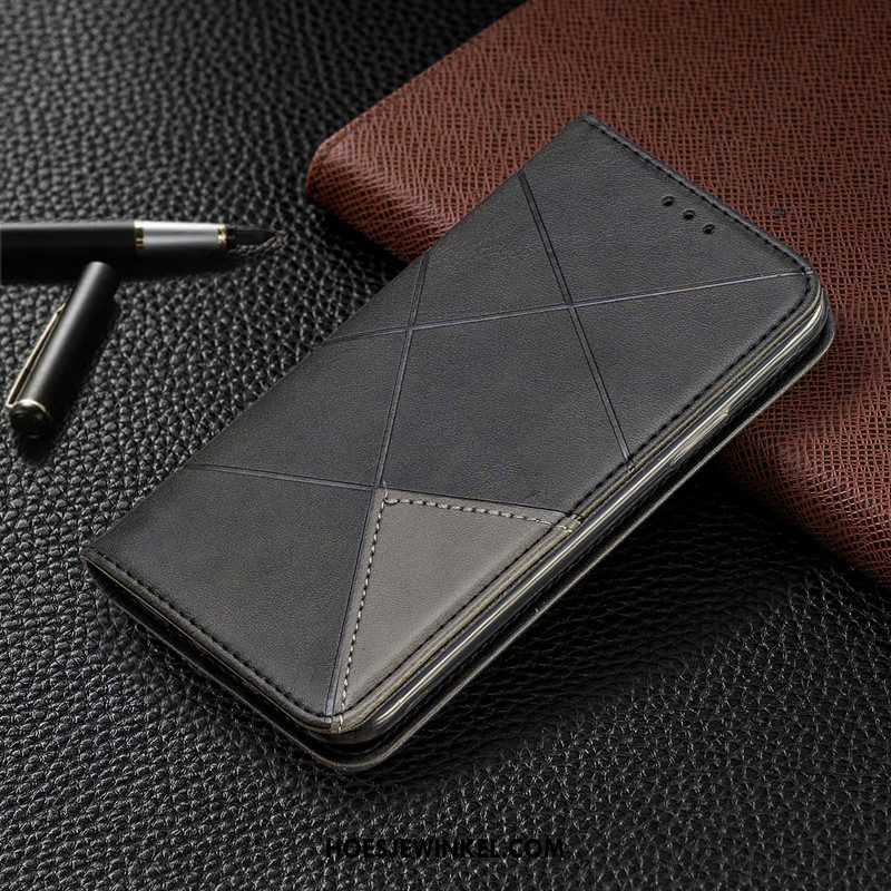 Iaomi Redmi Note 8t Hoesje Hanger Folio Leren Etui, Iaomi Redmi Note 8t Hoesje Mobiele Telefoon Bescherming Beige