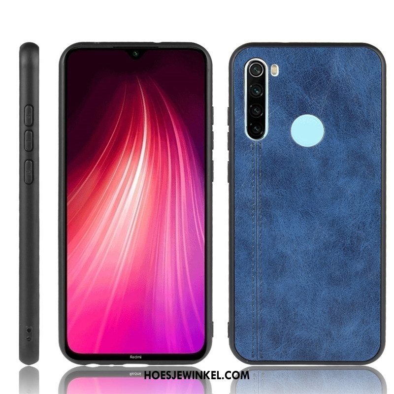 Iaomi Redmi Note 8t Hoesje Hard Blauw Hoes, Iaomi Redmi Note 8t Hoesje Mobiele Telefoon Rood Beige