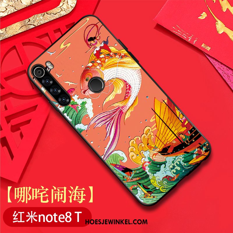 Iaomi Redmi Note 8t Hoesje Original All Inclusive Hoes, Iaomi Redmi Note 8t Hoesje Chinese Stijl Anti-fall Beige