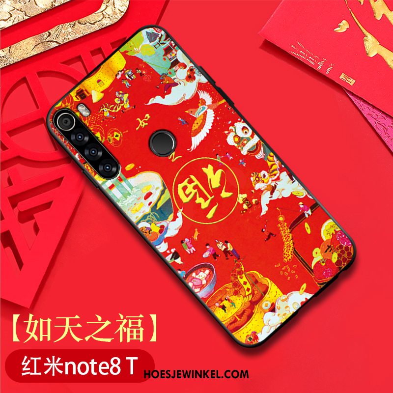 Iaomi Redmi Note 8t Hoesje Original All Inclusive Hoes, Iaomi Redmi Note 8t Hoesje Chinese Stijl Anti-fall Beige