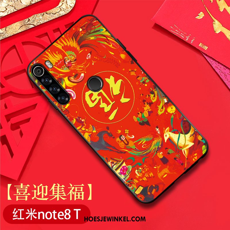 Iaomi Redmi Note 8t Hoesje Original All Inclusive Hoes, Iaomi Redmi Note 8t Hoesje Chinese Stijl Anti-fall Beige