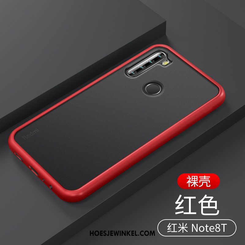 Iaomi Redmi Note 8t Hoesje Schrobben Wit Doorzichtig, Iaomi Redmi Note 8t Hoesje Trendy Merk Mobiele Telefoon Beige Nackte Farbe