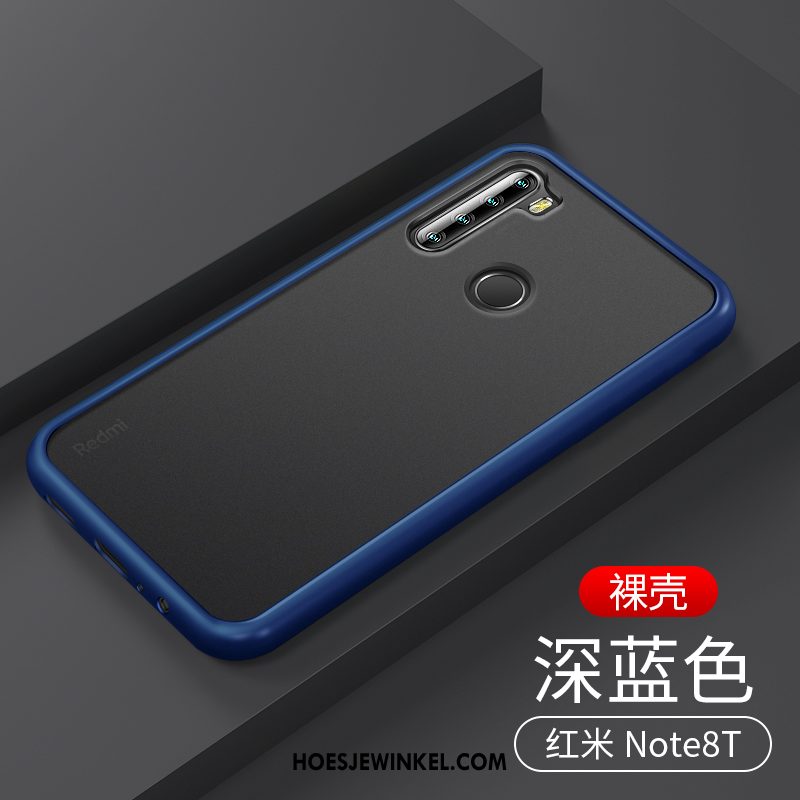 Iaomi Redmi Note 8t Hoesje Schrobben Wit Doorzichtig, Iaomi Redmi Note 8t Hoesje Trendy Merk Mobiele Telefoon Beige Nackte Farbe