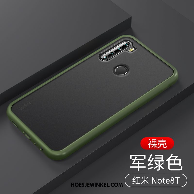 Iaomi Redmi Note 8t Hoesje Schrobben Wit Doorzichtig, Iaomi Redmi Note 8t Hoesje Trendy Merk Mobiele Telefoon Beige Nackte Farbe