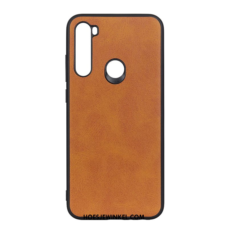 Iaomi Redmi Note 8t Hoesje Wijnrood Hard Leer, Iaomi Redmi Note 8t Hoesje All Inclusive Mini Beige