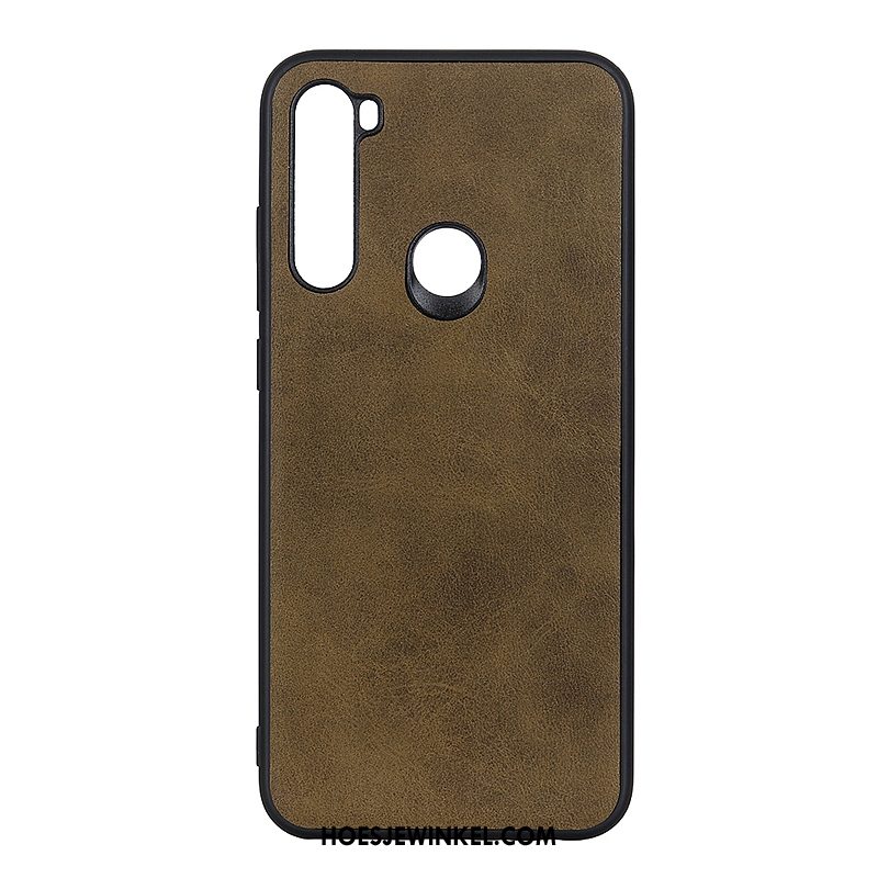 Iaomi Redmi Note 8t Hoesje Wijnrood Hard Leer, Iaomi Redmi Note 8t Hoesje All Inclusive Mini Beige