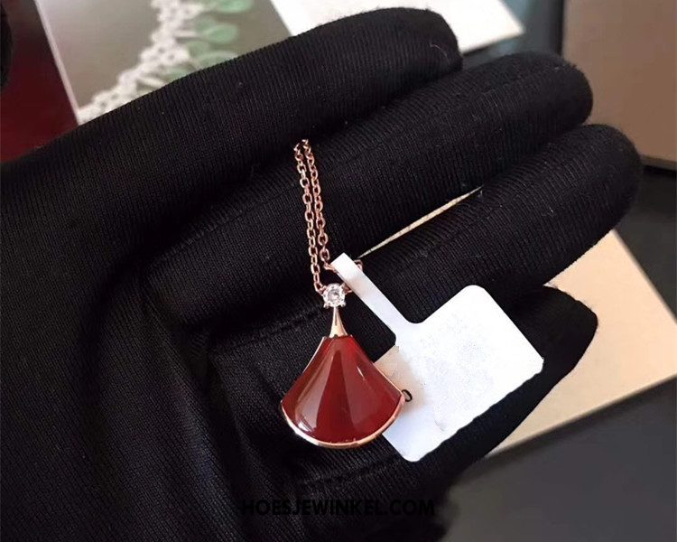 Kettingen Dames Hanger Zuiver Vrouwen, Kettingen Mini Rot Weiß Schwarz Silber