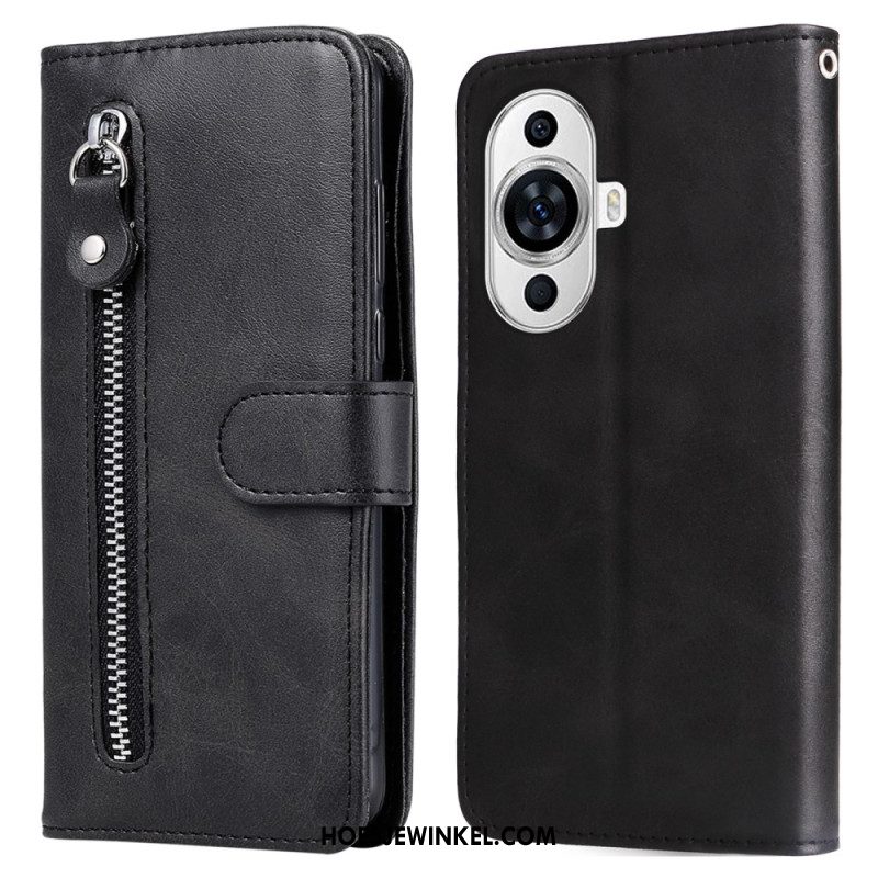 Leren Hoesje Huawei Nova 12s Portemonnee Vooraan Bescherming Hoesje