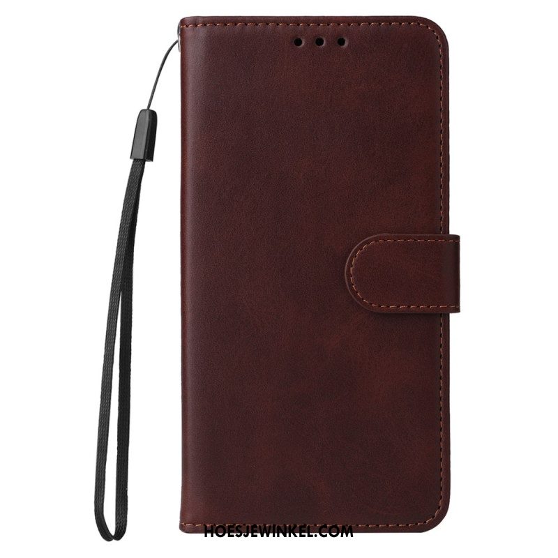 Leren Hoesje Huawei Nova 13 Pro Bandje Met Leer-effect Bescherming Hoesje