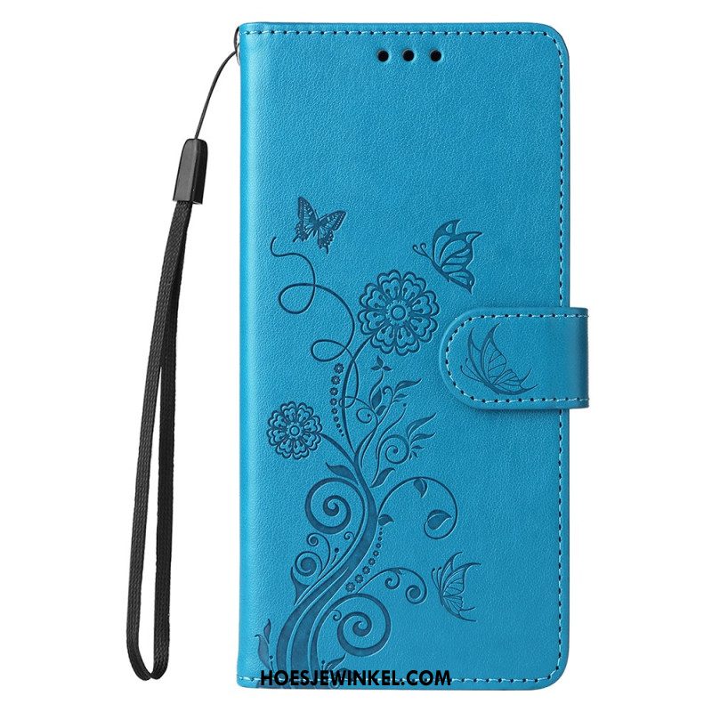 Leren Hoesje Huawei Nova 13 Pro Bloemenpatroon